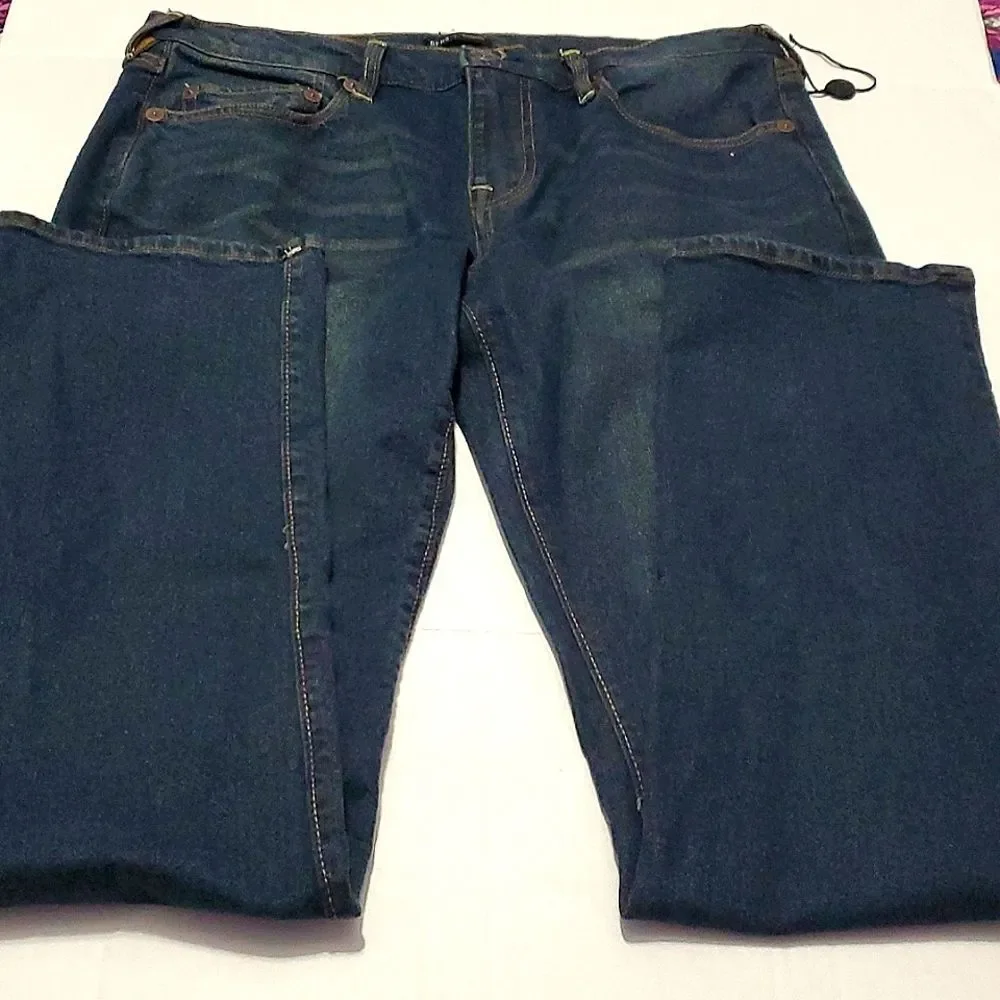 NEW True Religion Geno Relax Slim Dark Wash Straight Leg Jeans 32W